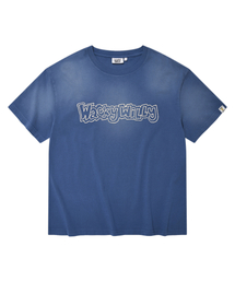 セミクロップダイング半袖Tシャツパープル