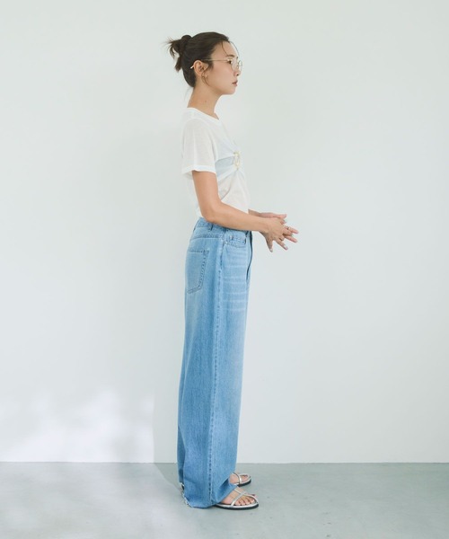 BAYFLOW(ベイフロー)の「【知久友里恵さんコラボ】アクセチャームセットTシャツ(Tシャツ/カットソー・レディース・ラベンダー/オフホワイト/ブラック・FREE)」の5枚目の写真