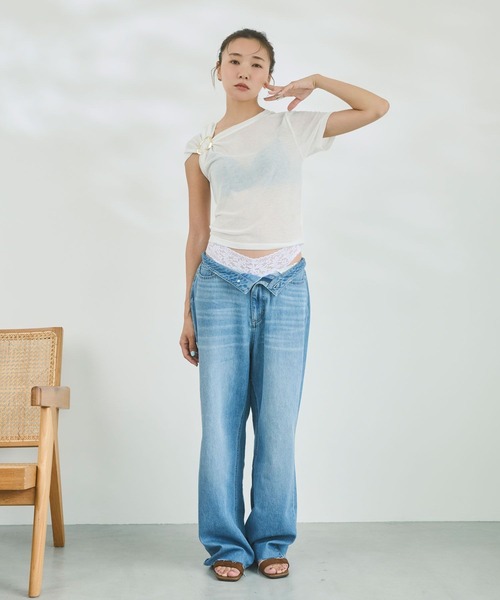 BAYFLOW(ベイフロー)の「【知久友里恵さんコラボ】アクセチャームセットTシャツ(Tシャツ/カットソー・レディース・ラベンダー/オフホワイト/ブラック・FREE)」の9枚目の写真