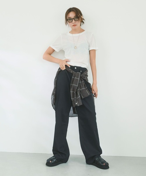 BAYFLOW(ベイフロー)の「【知久友里恵さんコラボ】アクセチャームセットTシャツ(Tシャツ/カットソー・レディース・ラベンダー/オフホワイト/ブラック・FREE)」の14枚目の写真