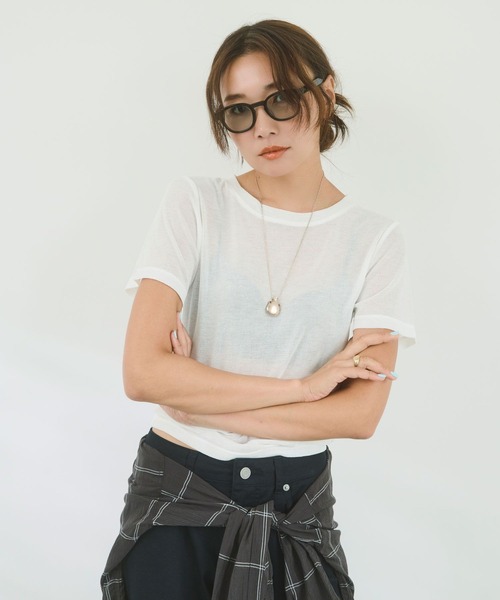 BAYFLOW(ベイフロー)の「【知久友里恵さんコラボ】アクセチャームセットTシャツ(Tシャツ/カットソー・レディース・ラベンダー/オフホワイト/ブラック・FREE)」の15枚目の写真