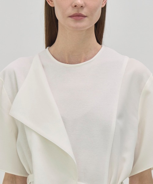 AKIRANAKA(アキラナカ)の「【AKIRANAKA/アキラナカ】Heike combi tex jersey dress WH(ワンピース・レディース・ホワイト・1/2)」の6枚目の写真