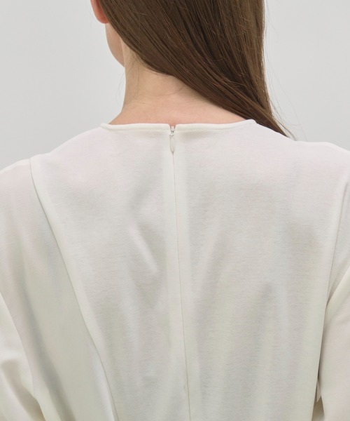 AKIRANAKA(アキラナカ)の「【AKIRANAKA/アキラナカ】Heike combi tex jersey dress WH(ワンピース・レディース・ホワイト・1/2)」の8枚目の写真
