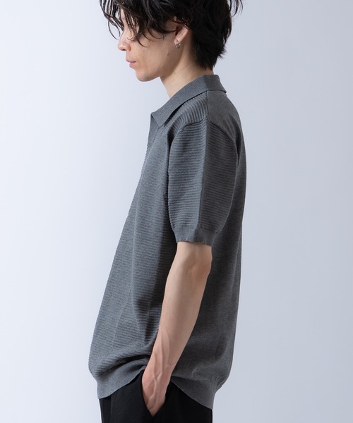 Crownor(クラウノアー)の「スキッパー 半袖ポロシャツ(ポロシャツ・メンズ・ブラック/グレー/ホワイト・MEDIUM/LARGE)」の9枚目の写真