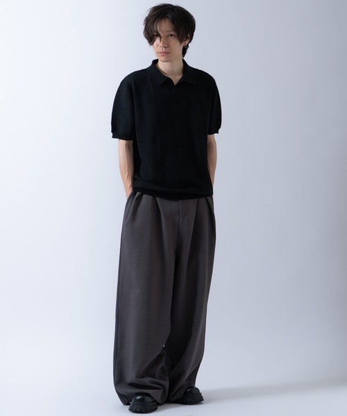 Crownor(クラウノアー)の「スキッパー 半袖ポロシャツ(ポロシャツ・メンズ・ブラック/グレー/ホワイト・MEDIUM/LARGE)」の7枚目の写真