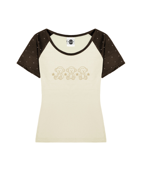 PRIMATE(プライメイト)の「TRIO Uネックドットレガランスリムフィット半袖Tシャツ 4 COLORS(Tシャツ/カットソー・レディース・ホワイト/ピンク/ブルー/ブラウン・SMALL/MEDIUM)」の2枚目の写真