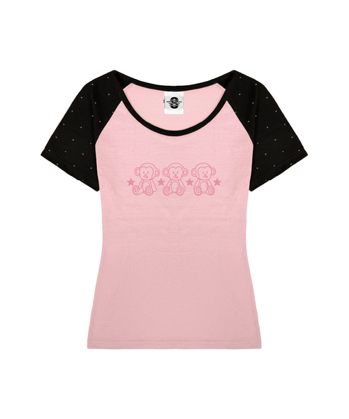 PRIMATE(プライメイト)の「TRIO Uネックドットレガランスリムフィット半袖Tシャツ 4 COLORS(Tシャツ/カットソー・レディース・ホワイト/ピンク/ブルー/ブラウン・SMALL/MEDIUM)」の4枚目の写真