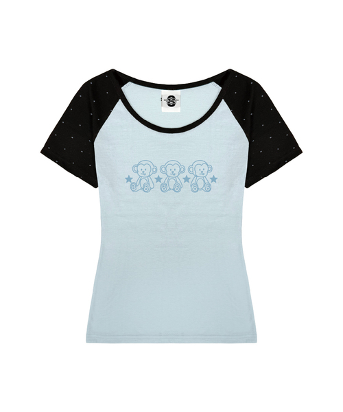 PRIMATE(プライメイト)の「TRIO Uネックドットレガランスリムフィット半袖Tシャツ 4 COLORS(Tシャツ/カットソー・レディース・ホワイト/ピンク/ブルー/ブラウン・SMALL/MEDIUM)」の3枚目の写真