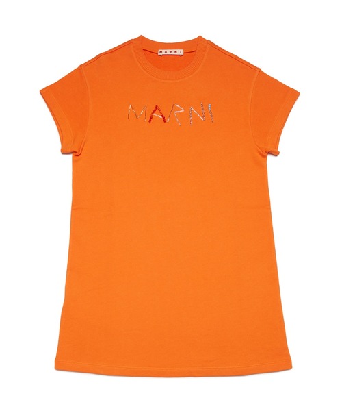 セール】MARNI（マルニ）Kids & Junior ブランドロゴ半袖ワンピース