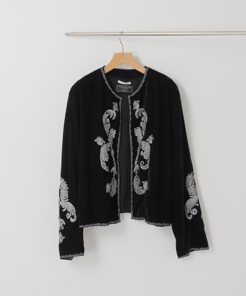 Couture d'adam(クチュールドアダム)の「COUTURE D’ADAM (クチュール ド アダム) Velvet Embroidery ジャケット(その他アウター・メンズ・ブラック・42/40)」の1枚目の写真