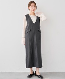 ［通勤・オフィス］Vネック Iラインジャンスカ【588221】