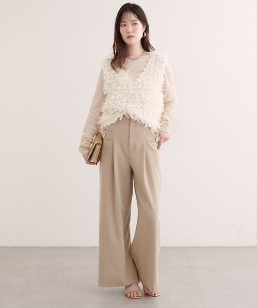 natural couture(ナチュラルクチュール)の「袖シャーリングプルオーバー(Tシャツ/カットソー・レディース・アイボリー/ライトグレー/ブラウン/ブラック/ブルー・FREE)」の10枚目の写真