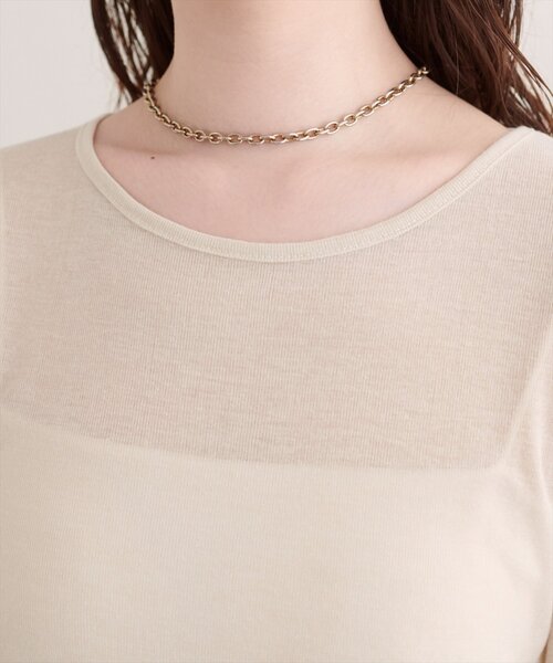 natural couture(ナチュラルクチュール)の「袖シャーリングプルオーバー(Tシャツ/カットソー・レディース・アイボリー/ライトグレー/ブラウン/ブラック/ブルー・FREE)」の14枚目の写真