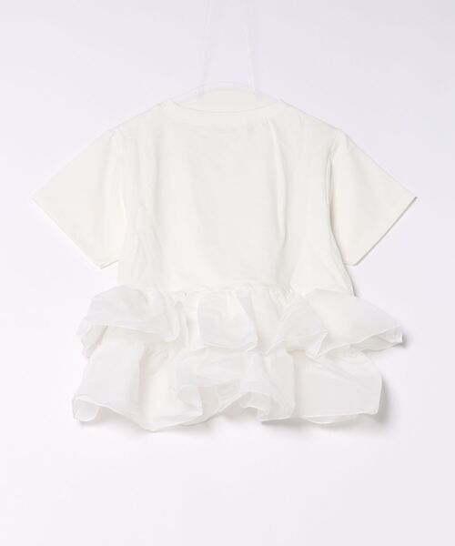 Sawa a la mode(サワアラモード)の「異素材ティアードフリルTシャツ(Tシャツ/カットソー・レディース・ブラック/オフホワイト・FREE)」の10枚目の写真