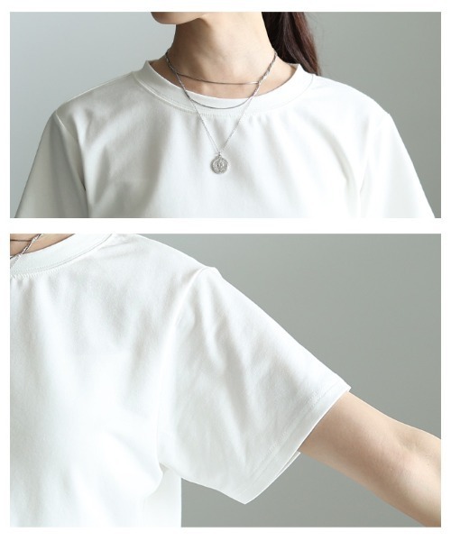 Sawa a la mode(サワアラモード)の「異素材ティアードフリルTシャツ(Tシャツ/カットソー・レディース・ブラック/オフホワイト・FREE)」の14枚目の写真