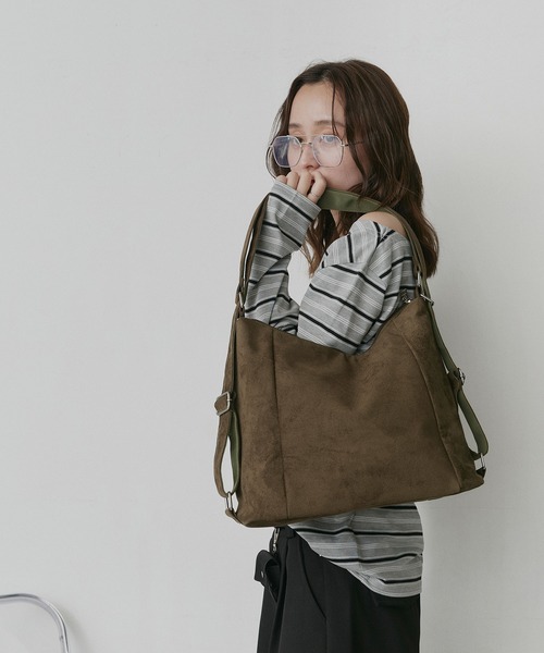 ad thie(アドティエ)の「マルチウェイ スウェード ショルダーバッグ(ショルダーバッグ・レディース・ブラウン/カーキ/ブラック・FREE)」の14枚目の写真