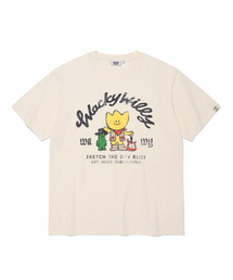 キキ&ポコ スラブ 半袖Tシャツ アイボリー