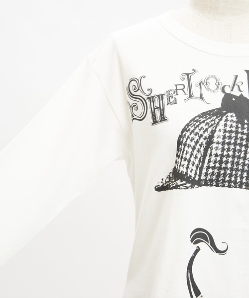 gomme(ゴム)の「シャーロックホームズT(Tシャツ/カットソー・レディース・ブラウン/チャコールグレー/ブラック/ホワイト・MEDIUM)」の14枚目の写真