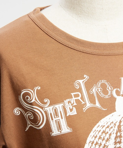 gomme(ゴム)の「シャーロックホームズT(Tシャツ/カットソー・レディース・ブラウン/チャコールグレー/ブラック/ホワイト・MEDIUM)」の19枚目の写真