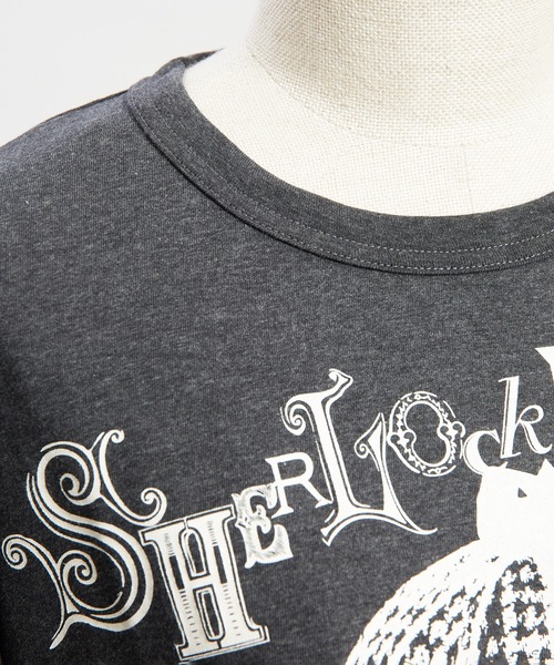 gomme(ゴム)の「シャーロックホームズT(Tシャツ/カットソー・レディース・ブラウン/チャコールグレー/ブラック/ホワイト・MEDIUM)」の22枚目の写真