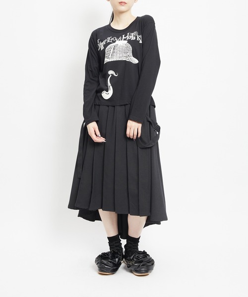 gomme(ゴム)の「シャーロックホームズT(Tシャツ/カットソー・レディース・ブラウン/チャコールグレー/ブラック/ホワイト・MEDIUM)」の5枚目の写真