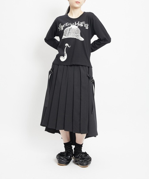 gomme(ゴム)の「シャーロックホームズT(Tシャツ/カットソー・レディース・ブラウン/チャコールグレー/ブラック/ホワイト・MEDIUM)」の6枚目の写真