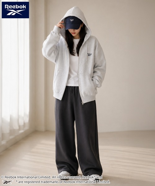 Reebok(リーボック)の「【web別注】Reebok リーボック メンズワンポイントロゴ裏起毛ジップアップ(スウェット・メンズ・ネイビー/アッシュグレー/ホワイト/ブラック・M/LL/L)」の15枚目の写真