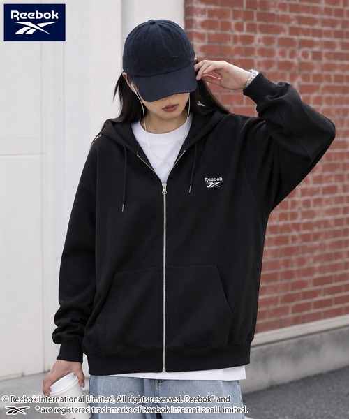 Reebok(リーボック)の「【web別注】Reebok リーボック メンズワンポイントロゴ裏起毛ジップアップ(スウェット・メンズ・ネイビー/アッシュグレー/ホワイト/ブラック・M/LL/L)」の10枚目の写真