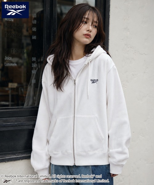 Reebok(リーボック)の「【web別注】Reebok リーボック メンズワンポイントロゴ裏起毛ジップアップ(スウェット・メンズ・ネイビー/アッシュグレー/ホワイト/ブラック・M/LL/L)」の5枚目の写真