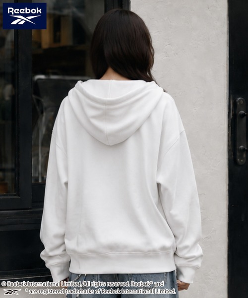Reebok(リーボック)の「【web別注】Reebok リーボック メンズワンポイントロゴ裏起毛ジップアップ(スウェット・メンズ・ネイビー/アッシュグレー/ホワイト/ブラック・M/LL/L)」の6枚目の写真