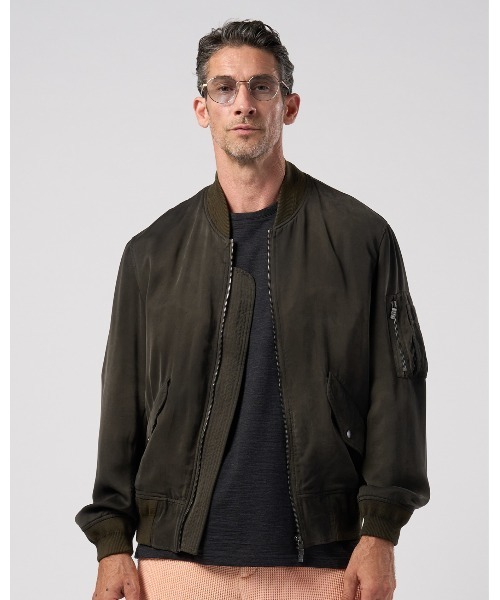 wjk（ダヴルジェイケイ）の「cupro vintage MA-1（MA-1・メンズ・ブラック/ダークカーキ・X-LARGE/LARGE/MEDIUM/SMALL）」の22枚目の写真