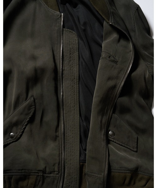 wjk（ダヴルジェイケイ）の「cupro vintage MA-1（MA-1・メンズ・ブラック/ダークカーキ・X-LARGE/LARGE/MEDIUM/SMALL）」の5枚目の写真