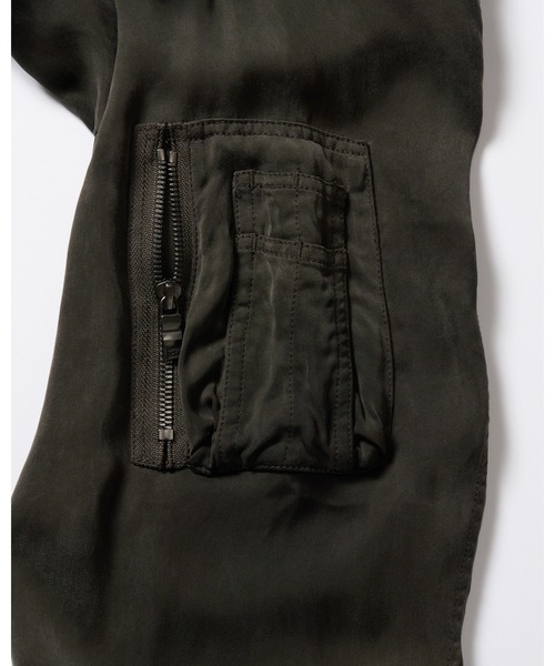 wjk（ダヴルジェイケイ）の「cupro vintage MA-1（MA-1・メンズ・ブラック/ダークカーキ・X-LARGE/LARGE/MEDIUM/SMALL）」の10枚目の写真