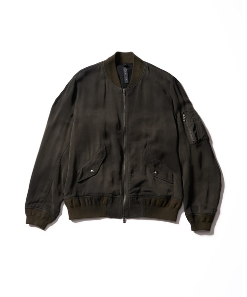 wjk（ダヴルジェイケイ）の「cupro vintage MA-1（MA-1・メンズ・ブラック/ダークカーキ・X-LARGE/LARGE/MEDIUM/SMALL）」の20枚目の写真
