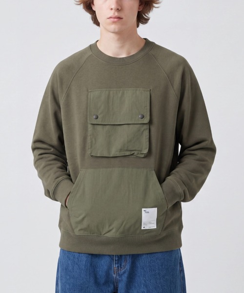 INNOCENT(イノセント)の「【Wasted Collective/ウェイステッド コレクティブ】Recycled Cotton Fleece Crew WC-RCCRW01(スウェット・メンズ・オリーブ/ブラック・SMALL/MEDIUM/LARGE/X-LARGE/XX-LARGE/X-SMALL)」の1枚目の写真