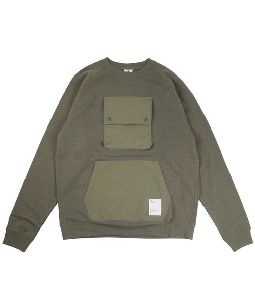 INNOCENT(イノセント)の「【Wasted Collective/ウェイステッド コレクティブ】Recycled Cotton Fleece Crew WC-RCCRW01(スウェット・メンズ・オリーブ/ブラック・SMALL/MEDIUM/LARGE/X-LARGE/XX-LARGE/X-SMALL)」の4枚目の写真