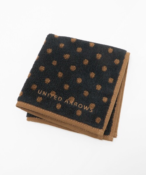 UNITED ARROWS(ユナイテッドアローズ)の「パイル ドット ハンカチ(バンダナ/スカーフ・メンズ・ブラック/ネイビー・FREE)」の1枚目の写真