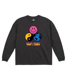 NOBOUND(ノーバウンド) 長袖Tシャツ イラスト プリント ボックスシルエット トップス カットソー メンズ ユニセックス ストリート