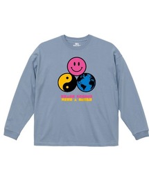 NOBOUND(ノーバウンド) 長袖Tシャツ イラスト プリント ボックスシルエット トップス カットソー メンズ ユニセックス ストリート