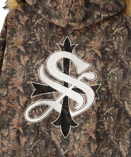 SUPPLIER(サプライヤー)の「SUPPLIER/サプライヤー/Tree Faux Fur Cross Zip Hoodie(パーカー・メンズ・カーキ・M/L/XL)」の7枚目の写真