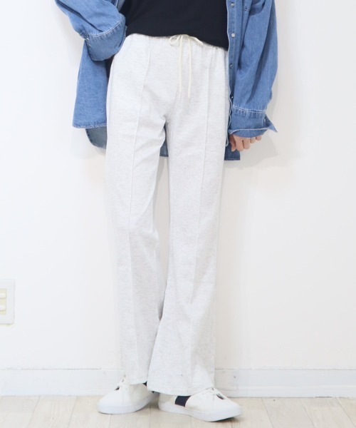 DISKEEN SURE(ディスキーンシュアー)の「着回し力抜群の優秀ボトム!ジャージタッチセンタープレスフレアパンツ(その他パンツ・レディース・ブラック/ベージュ/グレー/チャコール・FREE)」の16枚目の写真