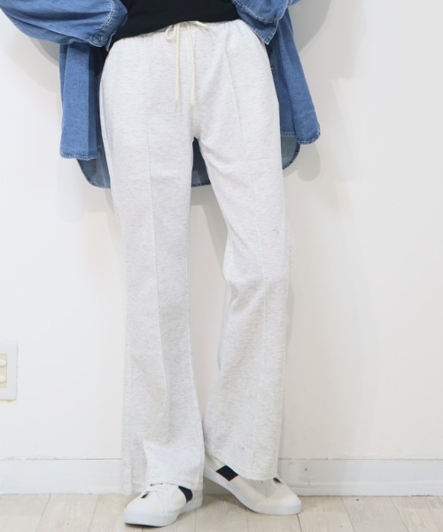 DISKEEN SURE(ディスキーンシュアー)の「着回し力抜群の優秀ボトム!ジャージタッチセンタープレスフレアパンツ(その他パンツ・レディース・ブラック/ベージュ/グレー/チャコール・FREE)」の19枚目の写真