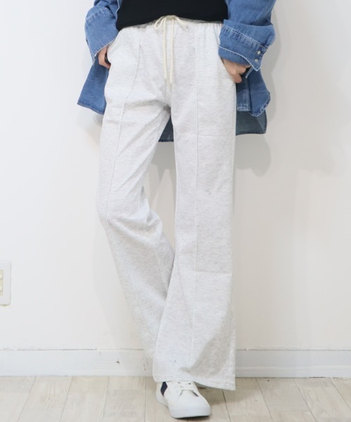 DISKEEN SURE(ディスキーンシュアー)の「着回し力抜群の優秀ボトム!ジャージタッチセンタープレスフレアパンツ(その他パンツ・レディース・ブラック/ベージュ/グレー/チャコール・FREE)」の21枚目の写真