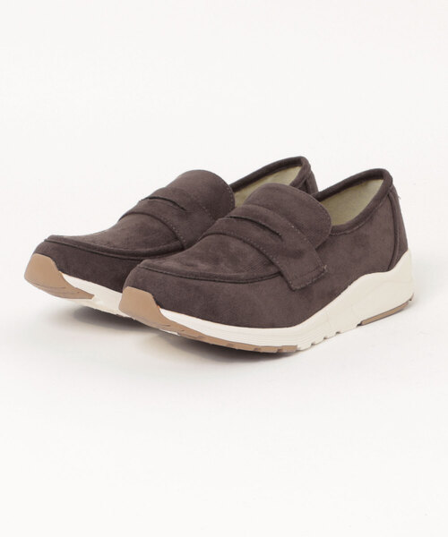 Round About(Bridget Birkin)(ラウンド アバウト)の「【Round About】ローファースニーカー(465004)(スニーカー・レディース・ダークブラウン/ブラック/ブラック系その他・S/M/LL/L)」の1枚目の写真