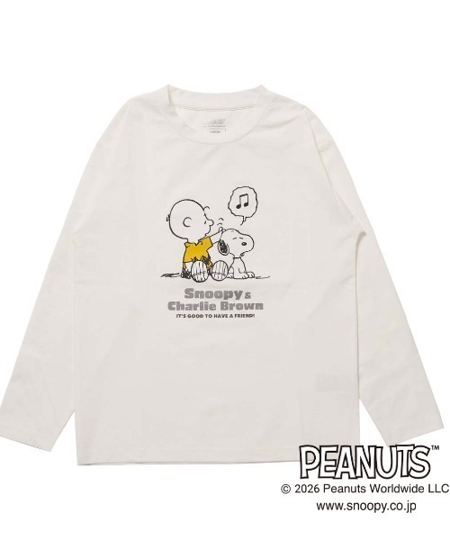 ピーナッツ♪ ★ ピーナッツ PEANUTS 吸水速乾グラフィック長袖Tシャツ（Tシャツ