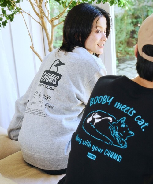 CHUMS(チャムス)の「CHUMS/チャムス 別注 チャムス ヒストリー スウェット / CHUMS History SWT(スウェット・メンズ・グレー/ブラック/ナチュラル・SMALL/X-LARGE/LARGE/MEDIUM)」の20枚目の写真