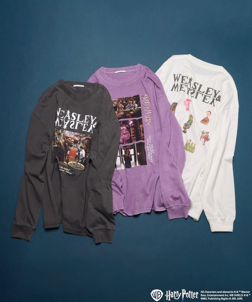 BAYFLOW(ベイフロー)の「【BAYFLOW×Harry Potter】プリントトップス(Tシャツ/カットソー・レディース・ラベンダー/チャコール/オフホワイト・FREE)」の4枚目の写真