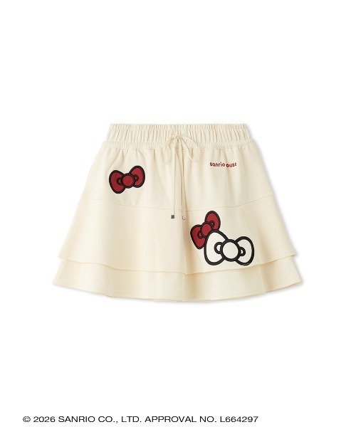 sanrio house(サンリオハウス)の「リボン裏毛スカート(スカート・レディース・オフホワイト/その他・F)」の1枚目の写真