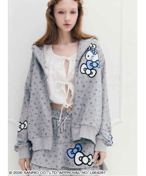 sanrio house(サンリオハウス)の「リボン裏毛スカート(スカート・レディース・オフホワイト/その他・F)」の4枚目の写真