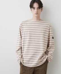 Dessin（デッサン）の「ボートネック度詰めボーダー（Tシャツ/カットソー）」